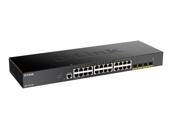 Switch - D-Link - DGS 1250-28X - 24 Giga Smart-portar - 4x10G SFP+ - Smart hantering