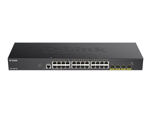 Switch - D-Link - DGS 1250-28X - 24 Giga Smart-portar - 4x10G SFP+ - Smart hantering