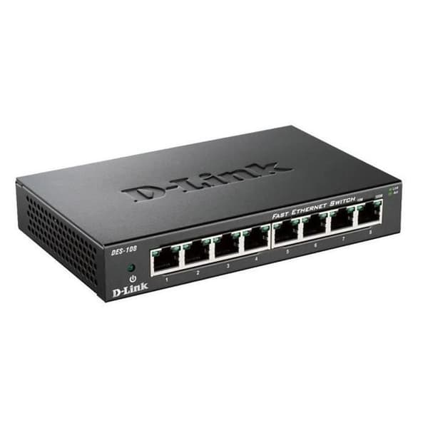 D-Link Switch 8 portar metallhus DES108