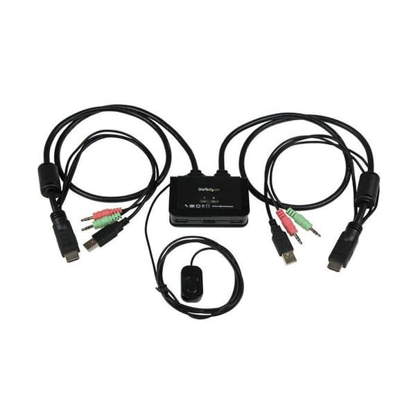 KVM-switch - STARTECH - 2 portar - USB - HDMI - Inbyggt ljud