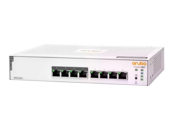 Switch - HPE Aruba - Ion 1830 - 8 portar LAN - PoE 65W - Intelligens hantering