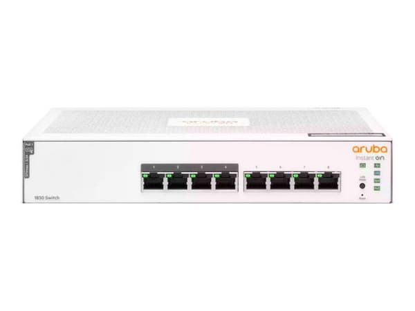 Switch - HPE Aruba - Ion 1830 - 8 portar LAN - PoE 65W - Intelligens hantering