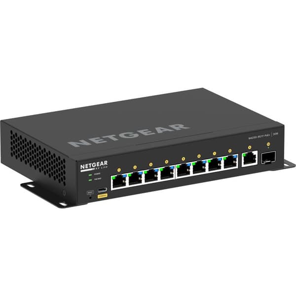 Switch - Netgear - GSM4210PD-100EUS - 8 portar - Gigabit Ethernet - PoE Svart