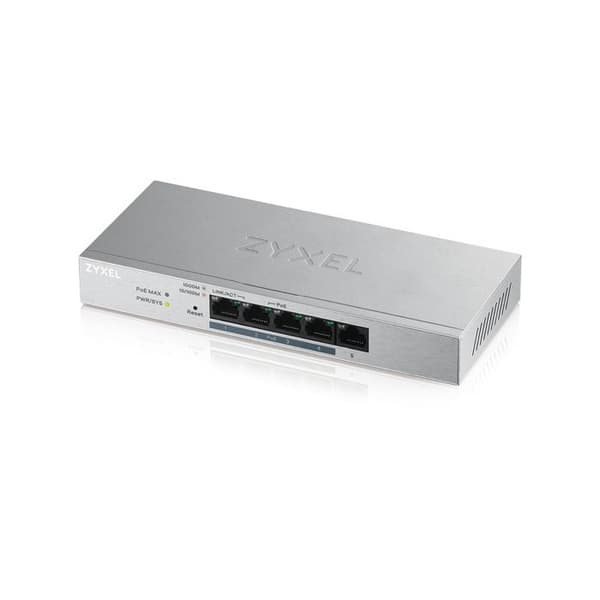 Ethernet-switch - ZYXEL - GS1200-5HP v2 - 5 portar - PoE+ 60W - Hanterad