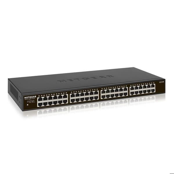 Switch - NETGEAR - GS348-100EUS - 48 portar 10/100/1000 RJ45 - Icke hanterbar - Gigabit Ethernet