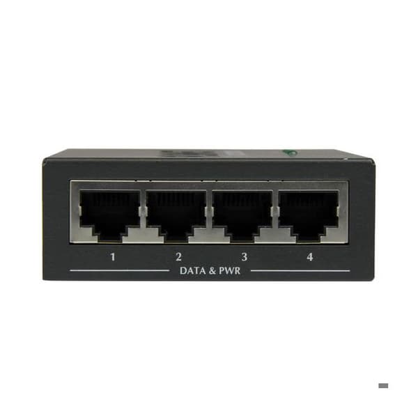Injecteur PoE+ - STARTECH.COM - POEINJ4G - 4 portar Gigabit - 120 Watt - Väggmontering