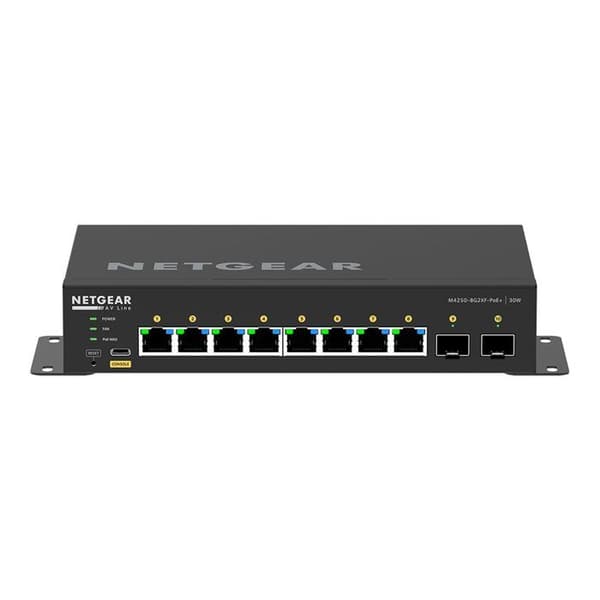 Administrerbar switch - NETGEAR - M4250-8g2xf-poe+ - 8 portar RJ-45 - Gigabit Ethernet - PoE+