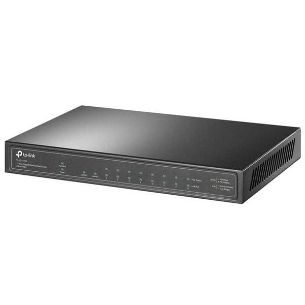 Tp-link 10-port Gigabit Poe Plus Switch Svart Grå