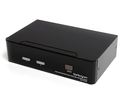 2 PORT DVI USB KVM SWITCH/IN Sort