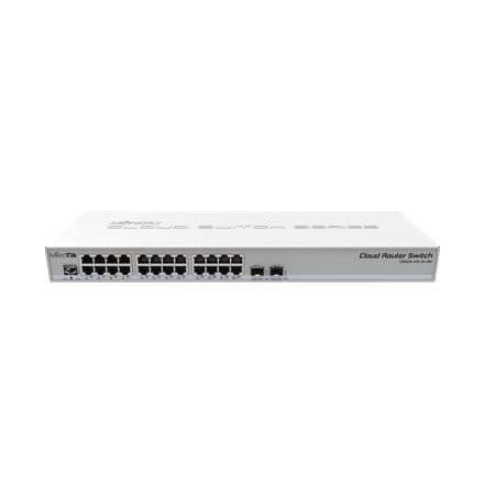 MikroTik Cloud Router Switch CRS326-24G-2S+RM Managed L3 Rackmountable 1 Gbps (RJ-45) ports quantity 24 SFP+ ports quantity 2 Grå