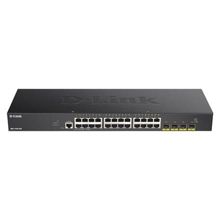 SWITCH D-LINK Smart 24 porturi Gigabit +  4 10G SFP+, carcasa metalica. "DGS-1250-28X" (timbru verde 2 lei)