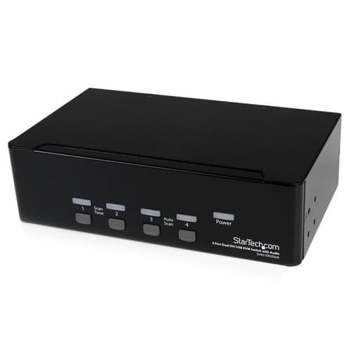 4 PORT DUAL DVI USB KVM SWITCH/IN
