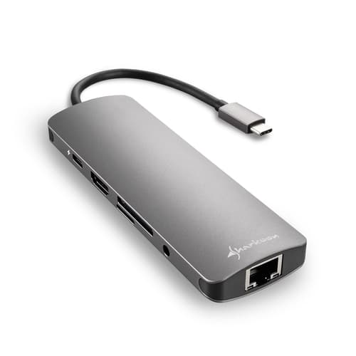 Sharkoon USB 3.0 Type C Combo Adapter interface cards/adapter HDMI, RJ-45, USB 3.2 Gen 1 (3.1 Gen 1) Grå