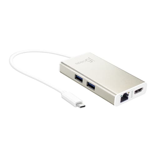 Multiport Adapter USB-C j5create - HDMI/ Ethernet/ USB 3.0 HUB/PD 2.0m white
