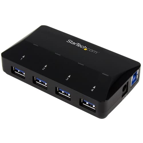 StarTech.com 4-Port USB 3.0 Hub plus Dedicated Charging Port - 1 x 2.4A Port - Desktop USB Hub and Fast-Charging Station (ST53004U1C) - USB peripheral