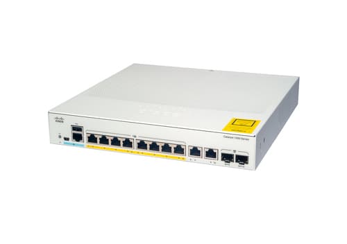 Catalyst 1000 8port GE, Full POE, Ext PS, 2x1G SFP Grå