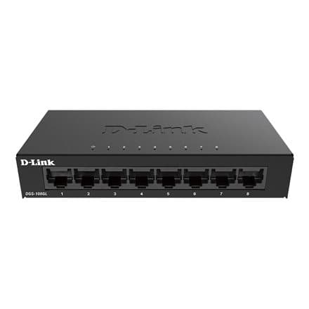 D-Link | Switch | DGS-108GL/E | Unmanaged | Desktop | Gigabit Ethernet (copper) ports quantity 8 | 60 month(s) Sort