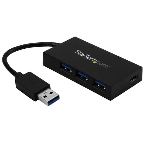 StarTech.com 4 Port USB 3.0 Hub - USB Type-A to 1x USB-C & 3x USB-A SuperSpeed 5Gbps - USB Bus Powered - Portable/Laptop USB 3.1 Gen 1 Hub (HB30A3A1CF