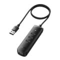 Miniatyrbild 1 av 3: HUB extern Ugreen, "CM416" porturi USB: USB 3.0 x 4, conectare prin USB, material ABS, port micro USB 5V, lungime 25 cm, negru, "10915" (timbru verde