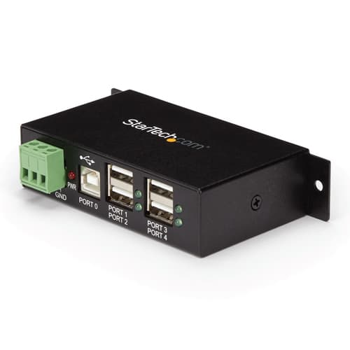StarTech.com Rackmount USB 2.0 Hub - 4 Port Rugged Industrial USB 2.0 Hub - hub - 4 ports