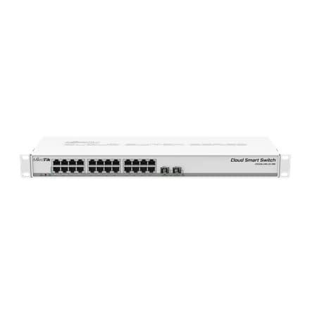 MikroTik | Cloud Smart Switch | CSS326-24G-2S+RM | Managed L2 | Rackmountable | Gigabit Ethernet (copper) ports quantity 24 | SFP+ ports quantity 2 | Hvit