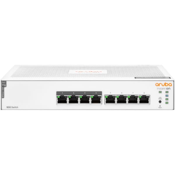 HPE Aruba Networking Aruba Instant On 1830 8G 4p Class4 PoE 65W Managed L2 Gigabit Ethernet (10/100/1000) Power over Ethernet (PoE) 1U