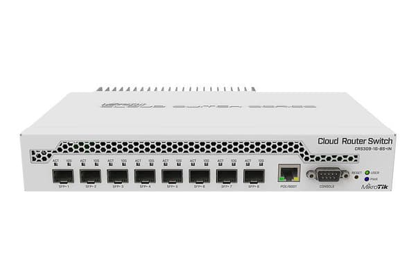 Switch|MIKROTIK|CRS309-1G-8S+IN|1x10Base-T / 100Base-TX / 1000Base-T|8xSFP+|CRS309-1G-8S+IN Valkoinen