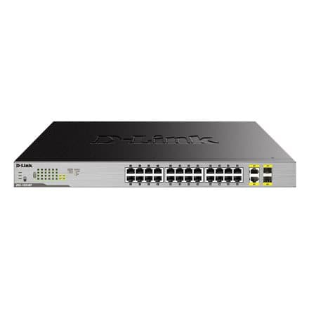 D-Link | Switch | DGS-1026MP | Unmanaged | Rack mountable | Gigabit Ethernet (copper) ports quantity 24 | SFP ports quantity 2 | PoE/Poe+ ports quanti Sort, Grå