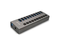 Hub USB3.0 z ładowaniem, 10 portów Grå