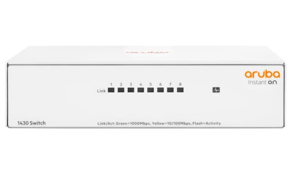 HPE Aruba Networking Aruba Instant On 1430 8G Unmanaged L2 Gigabit Ethernet (10/100/1000) White