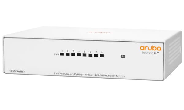 HPE Aruba Networking Aruba Instant On 1430 8G Unmanaged L2 Gigabit Ethernet (10/100/1000) White Vit
