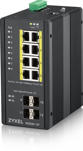ZYXEL RGS200-12P 12PORT GBE POE SWITCH Sort