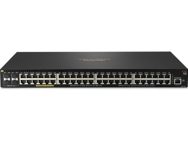 HPE Aruba 2930F 48G PoE+ 4SFP+ - Switch - L3 - Managed - 48 x 10/100/1000 (PoE+) + 4 x 1 Gigabit / 10 Gigabit SFP+ (upplänk) - rackmonterbar - PoE+ (