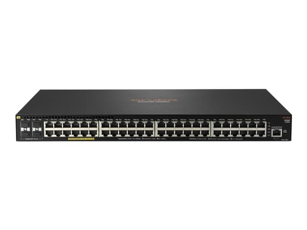 HPE Aruba 2930F 48G PoE+ 4SFP+ - Switch - L3 - Managed - 48 x 10/100/1000 (PoE+) + 4 x 1 Gigabit / 10 Gigabit SFP+ (upplänk) - rackmonterbar - PoE+ (