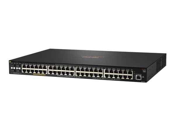 HPE Aruba 2930F 48G PoE+ 4SFP+ - Switch - L3 - Managed - 48 x 10/100/1000 (PoE+) + 4 x 1 Gigabit / 10 Gigabit SFP+ (upplänk) - rackmonterbar - PoE+ (