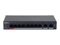 Miniatyrbild 1 av 5: Dahua DH-CS4010-8ET-110 - Switch - cloud managed - smart - 8 x 10/100 (PoE) + 2 x 10/100/1000 (upplänk) - skrivbordsmodell, väggmonterbar - High PoE