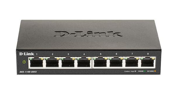 D-Link | 8-Port Gigabit PoE Smart Managed Switch | DGS-1100-08PV2 | Web managed | Desktop | Power supply type External Sort