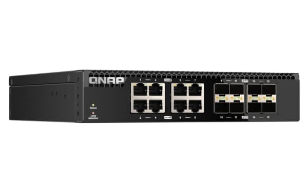 QNAP QSW-3216R-8S8T - Switch - 8 x 100/1000/2.5G/5G/10GBase-T + 8 x 10Gb Ethernet SFP+ - rackmonterbar