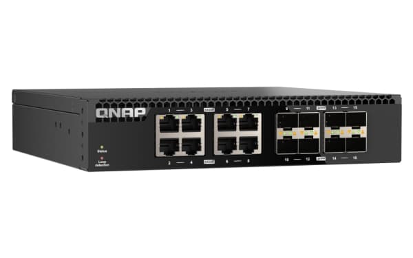 QNAP QSW-3216R-8S8T - Switch - 8 x 100/1000/2.5G/5G/10GBase-T + 8 x 10Gb Ethernet SFP+ - rackmonterbar