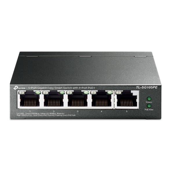 TP-Link 5-portars Gigabit Easy Smart PoE-switch med 4-portars PoE+