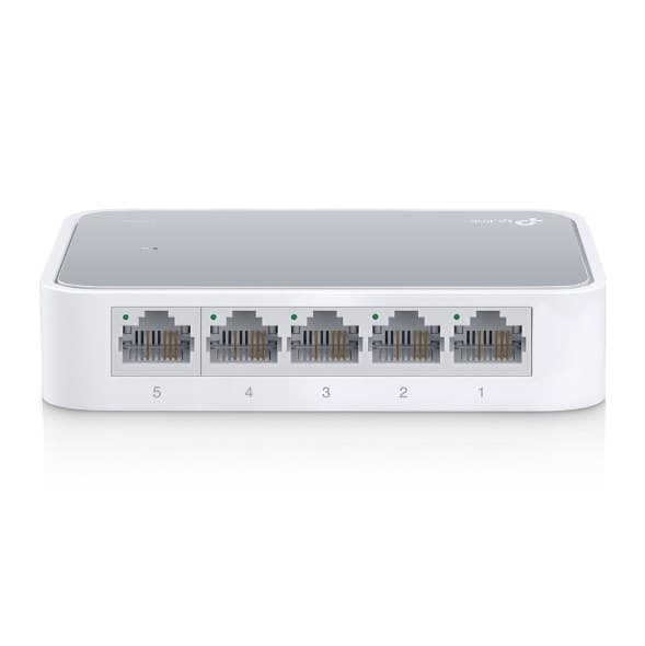 TP-Link TL-SF1005D V15 nätverksswitch Managed Fast Ethernet (10/100) Vit
