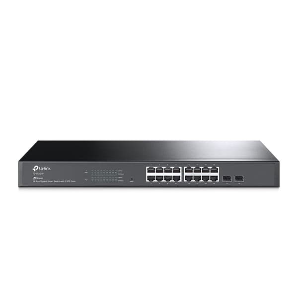TP-Link JetStream 16-portars Gigabit Smart Switch med 2 SFP-platser Svart