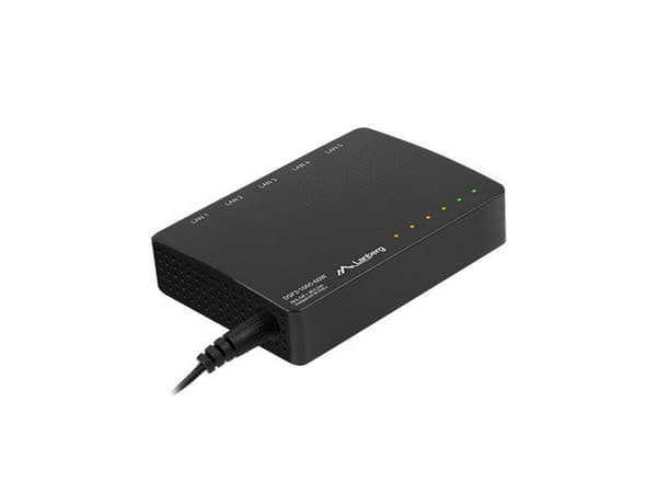 Lanberg Switch PoE DSP3-1005-60W (5-portar, 1 Gb/s)
