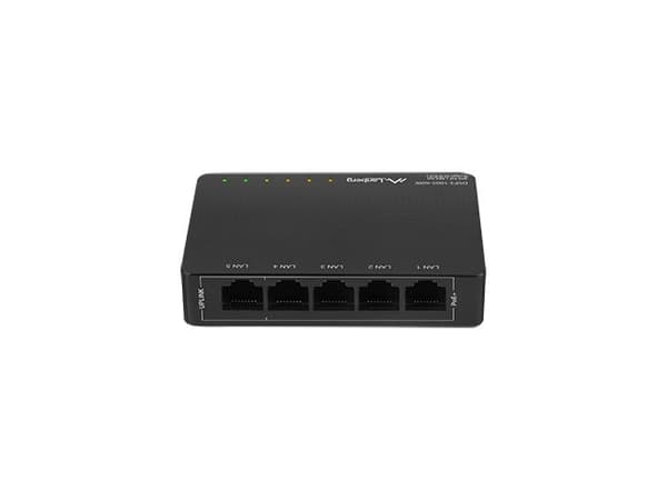 Lanberg Switch PoE DSP3-1005-60W (5-portar, 1 Gb/s)