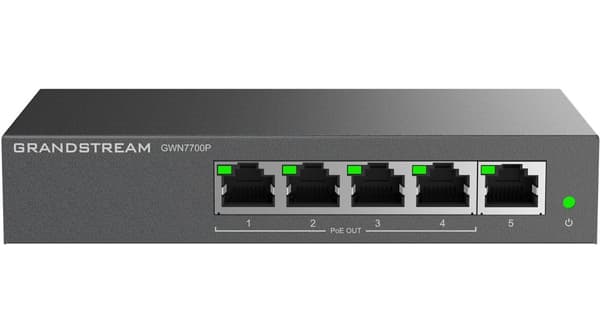 Grandstream GWN 7700P 5xGbE, 4xPOE, ohanterad switch
