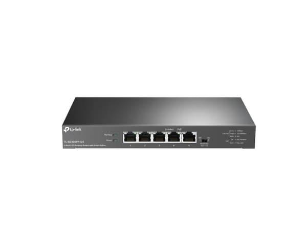 TP-Link TL-SG105PP-M2, Ohanterad, Gigabit Ethernet (10/100/1000), Strömförsörjning via Ethernet (PoE) stöd Svart