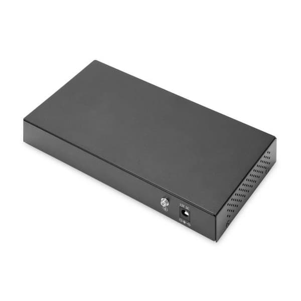 DIGITUS-switch - 8 RJ45-portar 10/100/1000 Mbit/s + 2 SFP-portar 1 Gbit/s - Ohanterad - Auto MDI/MDI-X
