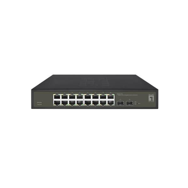 L2 Gigabit Ethernet-hanterad nätverksswitch - LEVELONE - GES-2118 - 16 RJ-45-portar - QoS
