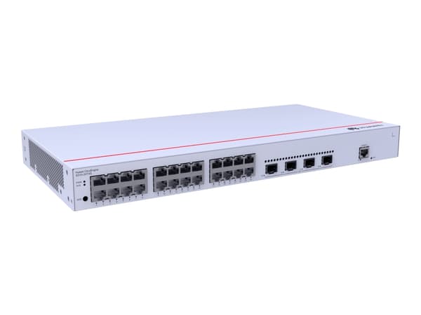 Huawei CloudEngine S310-24T4S - Switch - Styrt - 24 x 10/100/1000 + 4 x Gigabit SFP - side til side-luftflyt - rackmonterbar Grå