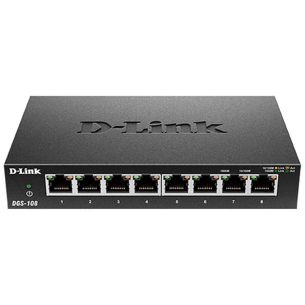 D-link Dgs-108 8 Ports Musta musta